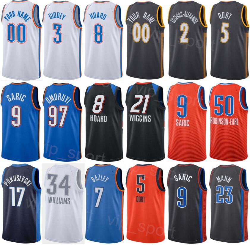 Printed Basketball Luguentz Dort Jerseys 5 Jeremiah Robinson-Earl 50 Josh Giddey 3 Kenrich Williams 34 Aaron Wiggins 21 Shai Gilgeous-Alexander 2 Uniform Men Women, Navy blue
Printed Basketball Luguentz Dort Jerseys 5 Jeremiah Robinson-Earl 50 Josh Giddey 3 Kenrich Williams 34 Aaron Wiggins 21 Shai Gilgeous-Alexander 2 Uniform Men Women, Navy blue