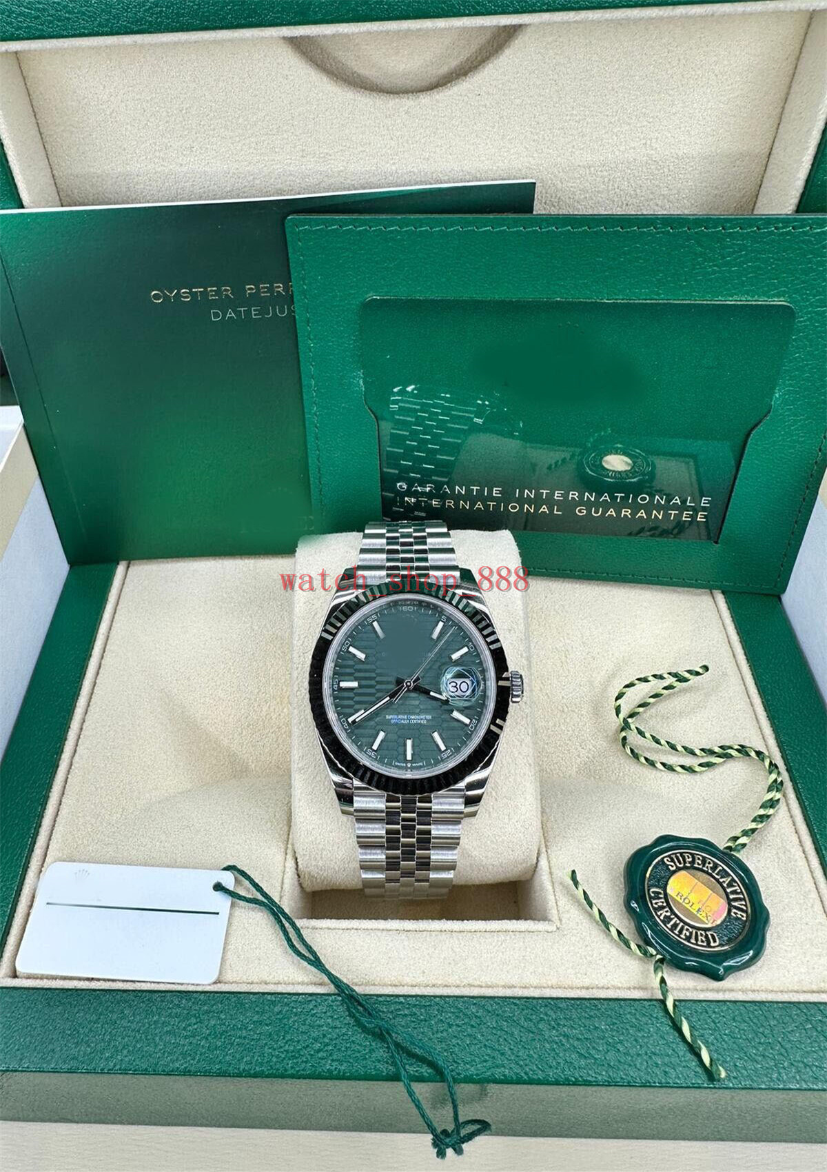 Luxury Wristwatch Datejust 41 Mint Green Fluted Motif Baton Dial Jubilee 126334 Men's Automatic Watch
Luxury Wristwatch Datejust 41 Mint Green Fluted Motif Baton Dial Jubilee 126334 Men's Automatic Watch