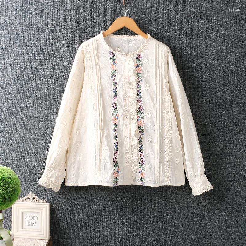 Women's Blouses Autumn Sweet Embroidered Top For Women Round Neck Long Sleeve Shirt 822-66, Beige
Women's Blouses Autumn Sweet Embroidered Top For Women Round Neck Long Sleeve Shirt 822-66, Beige