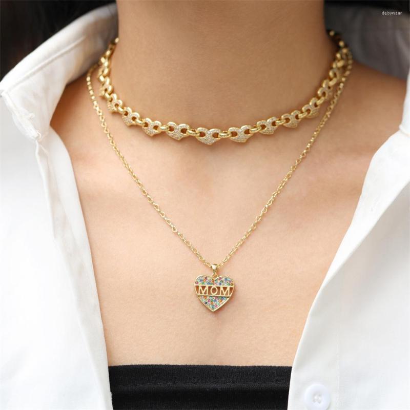 Pendant Necklaces Mother's Day Mama Letter Necklace For Women Multilayer Heart Copper Gold Plated Handmade Chain Clavicle Jewelry
Pendant Necklaces Mother's Day Mama Letter Necklace For Women Multilayer Heart Copper Gold Plated Handmade Chain Clavicle Jewelry