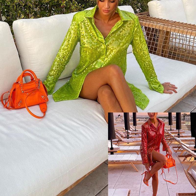Women' Blouses & Shirts Elegant Shirt Women Spring Fashion Sequins Temperament Lapel Top Female Soid Loose Single-breasted Casual ShirtsWom, Red
Women' Blouses & Shirts Elegant Shirt Women Spring Fashion Sequins Temperament Lapel Top Female Soid Loose Single-breasted Casual ShirtsWom, Red