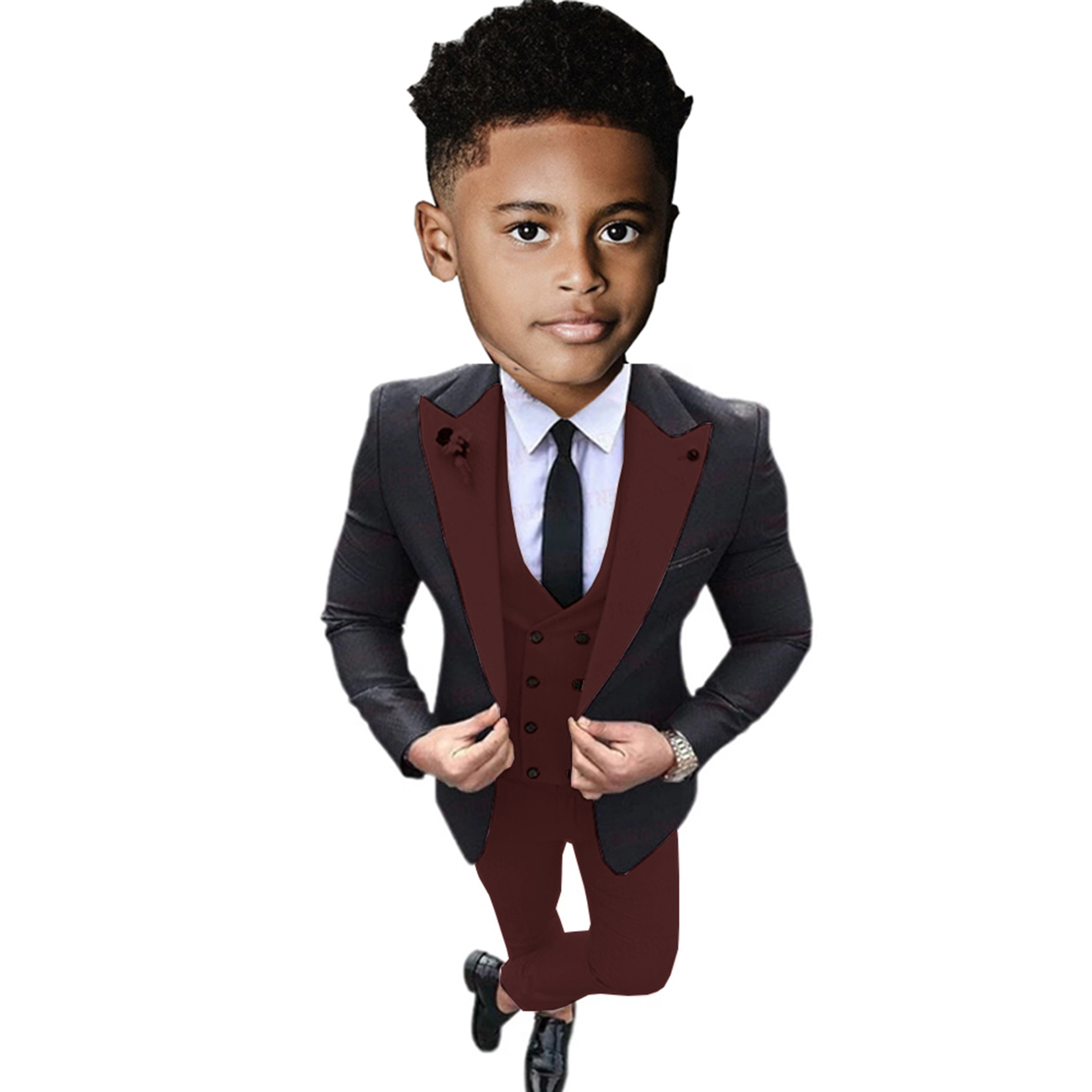 Boys Suit for Wedding Tuxedo Child Jacket Set Formal Blazer Pants Vest Three Piece Custom Clothes 3-16 Years Old, Navy blue
Boys Suit for Wedding Tuxedo Child Jacket Set Formal Blazer Pants Vest Three Piece Custom Clothes 3-16 Years Old, Navy blue