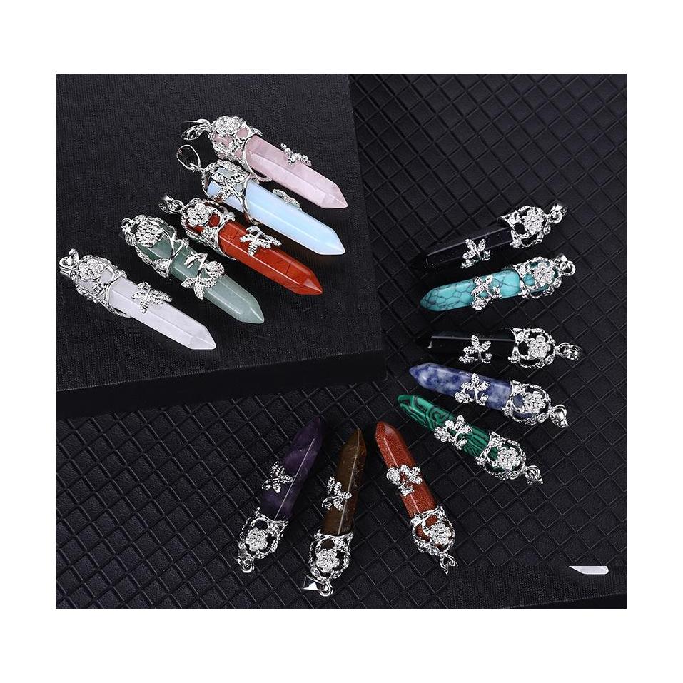 Charms Pillar Chakra Reiki Healing Pendums Natural Stones Pendant Amet Crystal Flower Hexagonal For Men Women Necklace Jewelry Drop Dhevf
Charms Pillar Chakra Reiki Healing Pendums Natural Stones Pendant Amet Crystal Flower Hexagonal For Men Women Necklace Jewelry Drop Dhevf