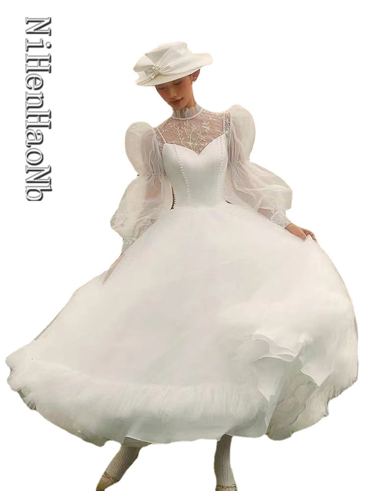 Party Dresses Lace Wedding Long Sleeves High Neck A Line Beach Gown Princess Bridal 2023 230217, Ivory
Party Dresses Lace Wedding Long Sleeves High Neck A Line Beach Gown Princess Bridal 2023 230217, Ivory