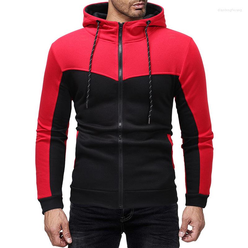Men's Hoodies Zipper Hooded Mens Casual Sports Sweatshirt Fashion Contrast Stitching Design, Red
Men's Hoodies Zipper Hooded Mens Casual Sports Sweatshirt Fashion Contrast Stitching Design, Red