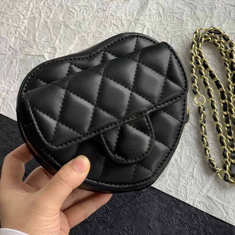 Designer Womens Mini Peach Heart Hand bag Valentines Day Love Style Classic Waistpack Gold Tone Metal Chain Cross Shoulder Zipper Luxury Designer Wallet 14cm, Black
Designer Womens Mini Peach Heart Hand bag Valentines Day Love Style Classic Waistpack Gold Tone Metal Chain Cross Shoulder Zipper Luxury Designer Wallet 14cm, Black