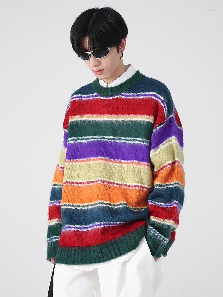 Men's Sweaters ZCSMLL Men's Pullover Autumn Winter American Rainbow Stripe Contrast Round Neck Sweater Casual Long Sleeve Male Tops, Picture shown
Men's Sweaters ZCSMLL Men's Pullover Autumn Winter American Rainbow Stripe Contrast Round Neck Sweater Casual Long Sleeve Male Tops, Picture shown