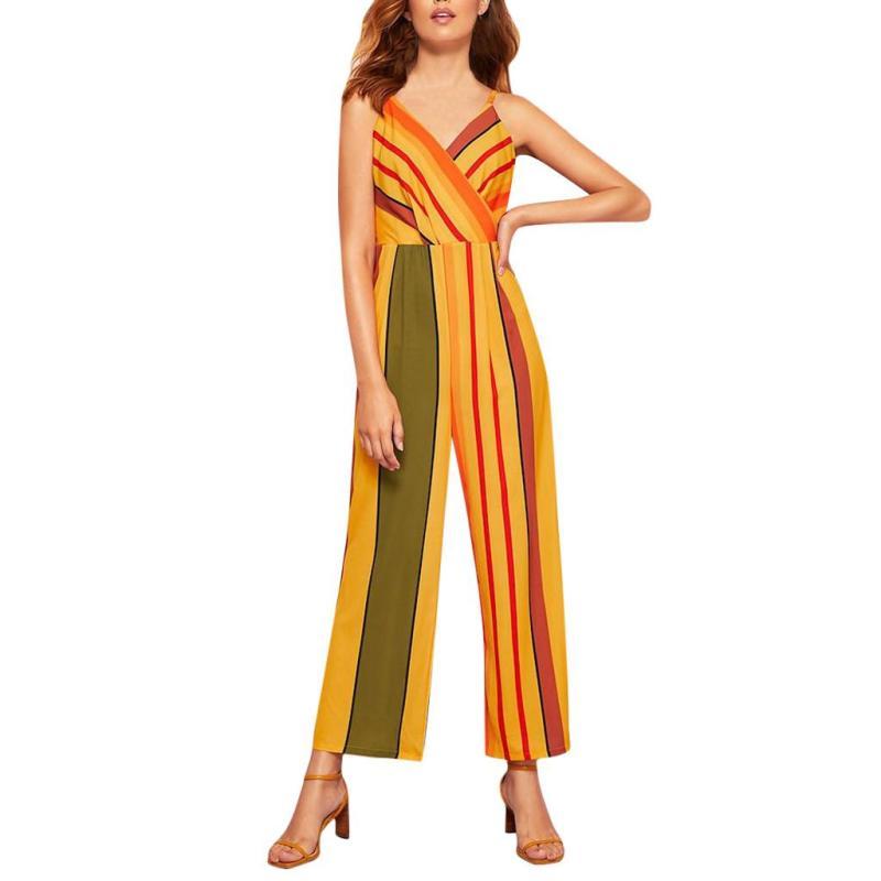 Women' Jumpsuits & Rompers Nobodys Fool Women Sleeveless V-neck Multicolor Striped Strappy Casual Long Party Jumpsuit Stripe Spaghetti Stra
Women' Jumpsuits & Rompers Nobodys Fool Women Sleeveless V-neck Multicolor Striped Strappy Casual Long Party Jumpsuit Stripe Spaghetti Stra