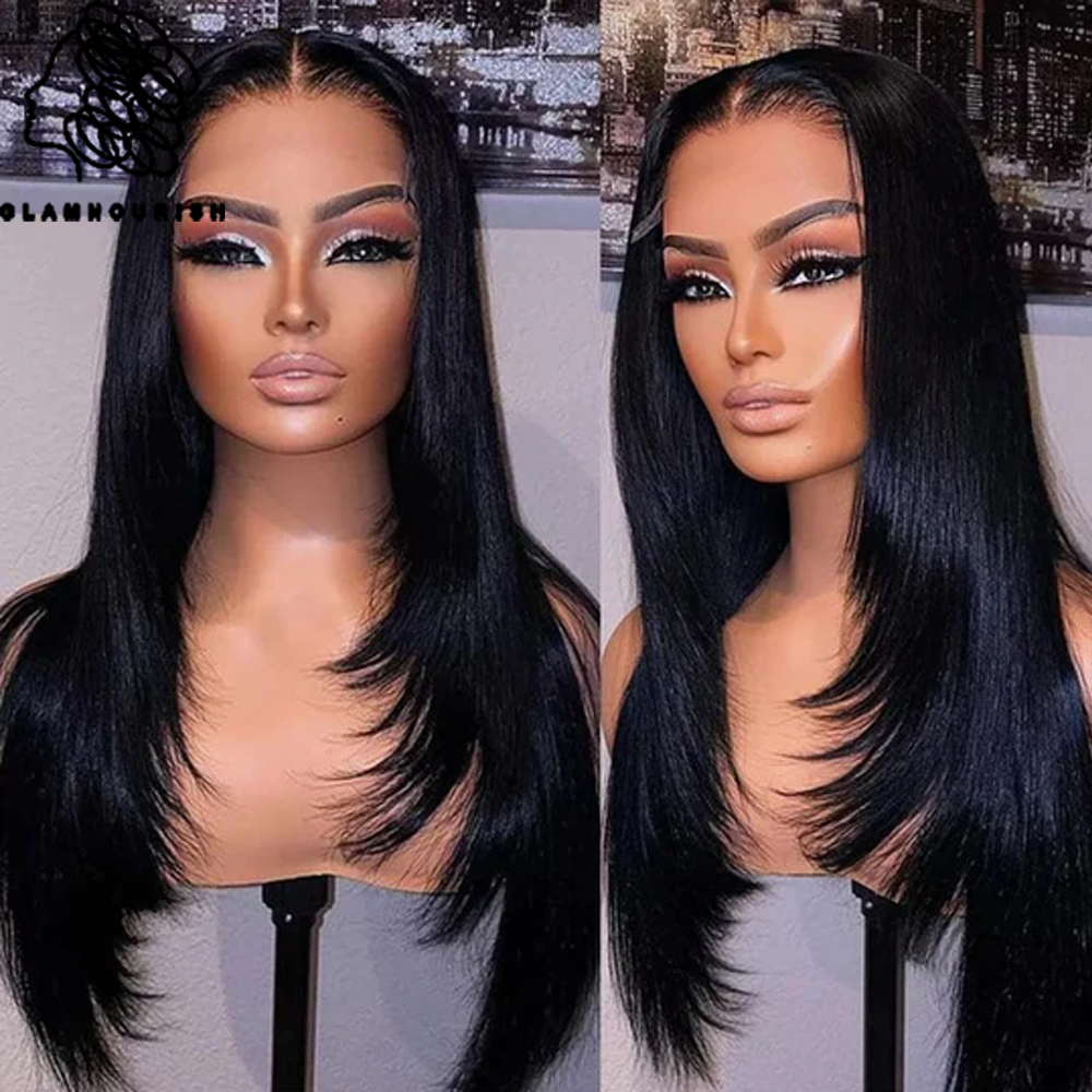 Lace Wigs Inner Buckle Straight Front Human Hair 180 Density Layered Wig For Black Women Pre Plucked Natural 230217, Ombre color
Lace Wigs Inner Buckle Straight Front Human Hair 180 Density Layered Wig For Black Women Pre Plucked Natural 230217, Ombre color