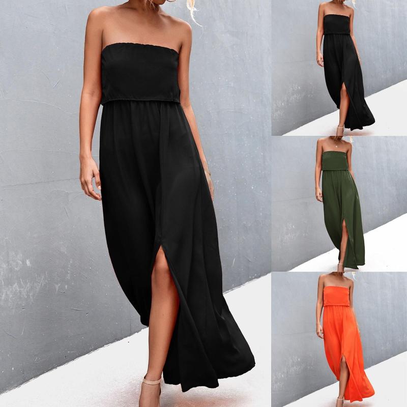 Casual Dresses Vestidos 3 Solid 2023 Women's Summer Tube Dress Beach Fashion Slit Loose And Elegant Long Fast In Stock, Black
Casual Dresses Vestidos 3 Solid 2023 Women's Summer Tube Dress Beach Fashion Slit Loose And Elegant Long Fast In Stock, Black
