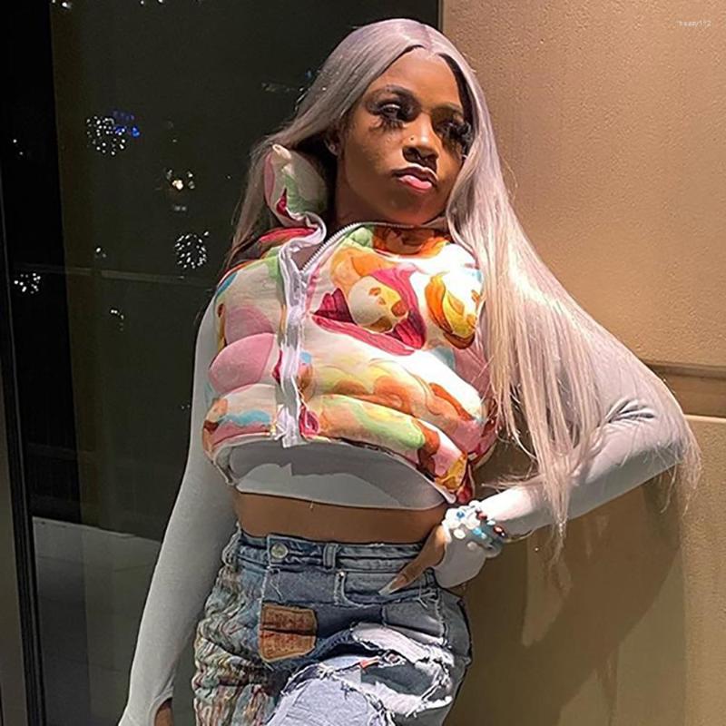 Women' Vests Women Winter Jacket Gilet Sleeveless Stand Collar Zipper Closure Cartoon Portrait Print Warm Outwear Street Style M L
Women' Vests Women Winter Jacket Gilet Sleeveless Stand Collar Zipper Closure Cartoon Portrait Print Warm Outwear Street Style M L