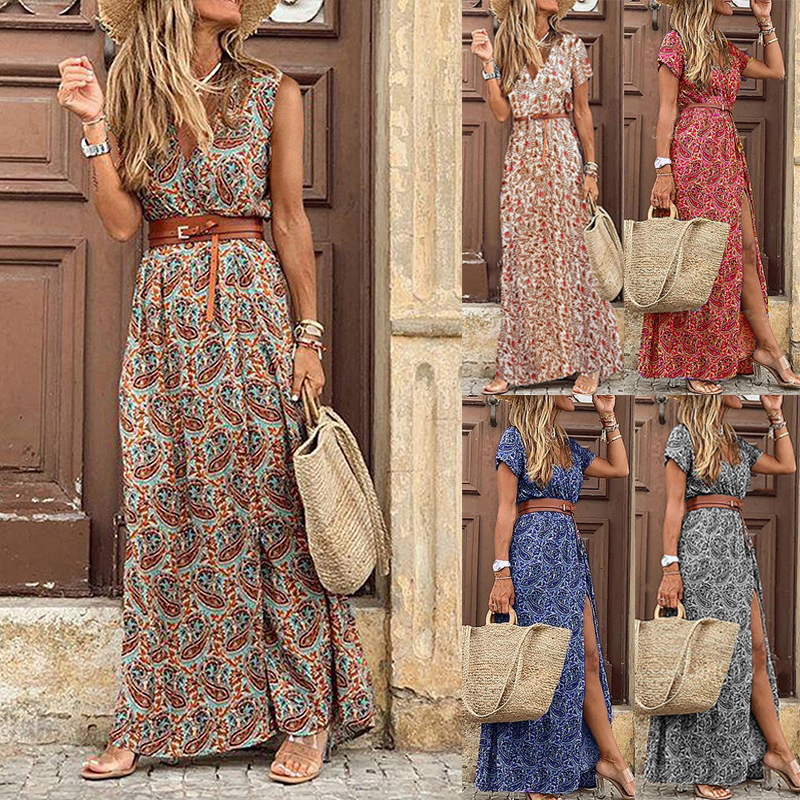 Casual Dresses Boho Long Dress for Women Evening Vestidos de Mujer Summer Elegant Robe Femme Maxi Short Sleeve Clothing 230217, Grey
Casual Dresses Boho Long Dress for Women Evening Vestidos de Mujer Summer Elegant Robe Femme Maxi Short Sleeve Clothing 230217, Grey
