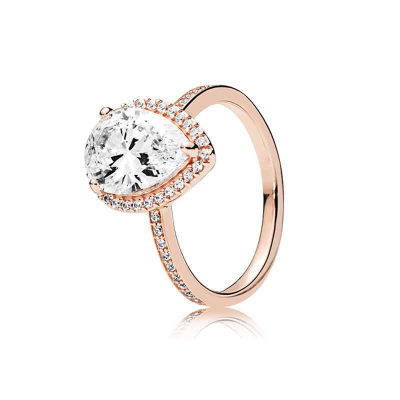 Rose Gold Teardrop Halo Ring 925 Sterling Silver for Pandora CZ Diamond Wedding Designer Jewelry For Women Girlfriend Gift Rings with Original Retail Box Set
Rose Gold Teardrop Halo Ring 925 Sterling Silver for Pandora CZ Diamond Wedding Designer Jewelry For Women Girlfriend Gift Rings with Original Retail Box Set