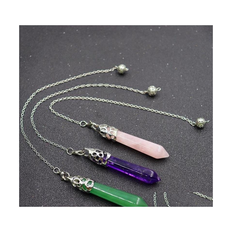 Charms Natural Stone Pendum For Dowsing Divination Hexagonal Prism Quartz Energy Healing Crystal Reiki Chakra Ornament Drop Delivery Dhcoq
Charms Natural Stone Pendum For Dowsing Divination Hexagonal Prism Quartz Energy Healing Crystal Reiki Chakra Ornament Drop Delivery Dhcoq