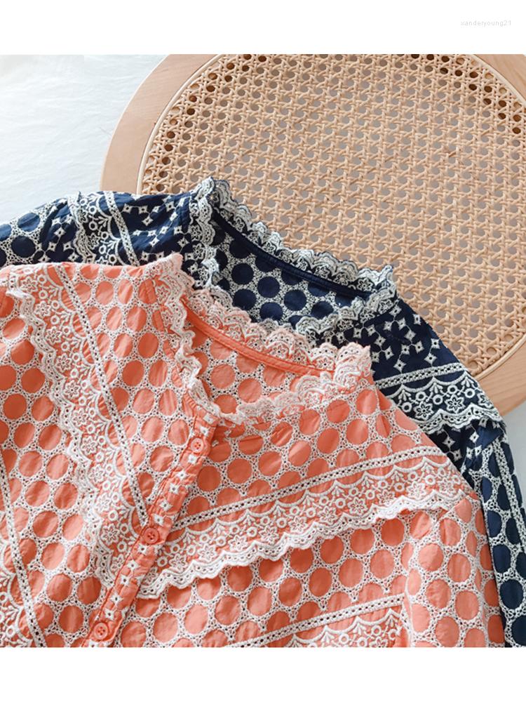 Women's Blouses Lamtrip Unique Vintage Hook Geometric Embroidery O-Neck Ruffles Single Breasted Shirt Long Sleeve Blouse 2023, Orange
Women's Blouses Lamtrip Unique Vintage Hook Geometric Embroidery O-Neck Ruffles Single Breasted Shirt Long Sleeve Blouse 2023, Orange