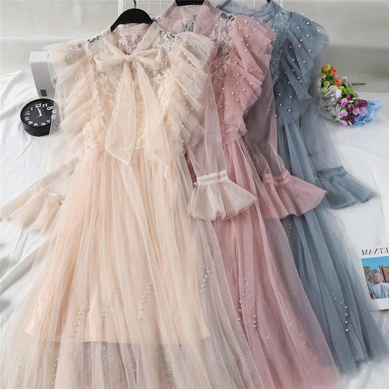 Casual Dresses 2023 Women Dress Long Sleeve Summer Beading High Waist Floral Mesh Female Elegant Voile Lace Vestidos R239, Pink
Casual Dresses 2023 Women Dress Long Sleeve Summer Beading High Waist Floral Mesh Female Elegant Voile Lace Vestidos R239, Pink