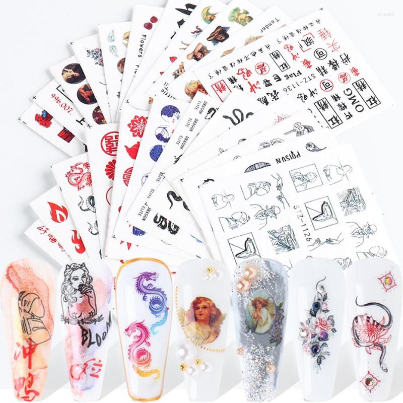 Nail Stickers 24pcs Year Dragon Angel Sanke Abstract Sliders For Nails Water Transfer Decals Accessories NLSTZ1114-1137, A625-672 set-24pcs
Nail Stickers 24pcs Year Dragon Angel Sanke Abstract Sliders For Nails Water Transfer Decals Accessories NLSTZ1114-1137, A625-672 set-24pcs