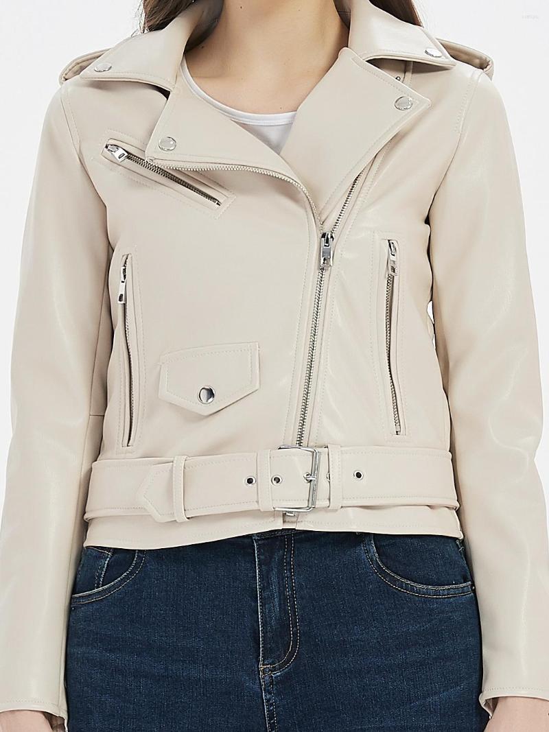 Women's Leather Spring Autumn Winter Women Beige Color Fashion Motor Biker Jacket Pink Khaki Black Woman, X022 khaki
Women's Leather Spring Autumn Winter Women Beige Color Fashion Motor Biker Jacket Pink Khaki Black Woman, X022 khaki