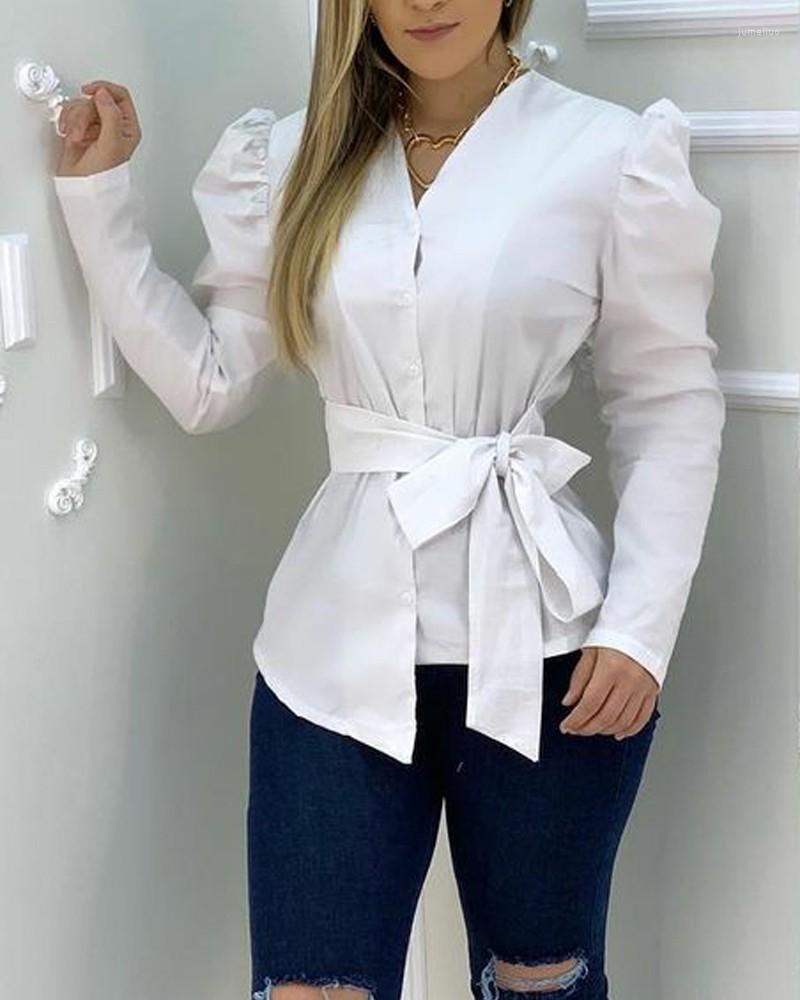 Women' Polos Long Sleeve V-neck Bubble Lace Up Top Autumn 2023 Slim Chiffon Shirt Commuter Business Wear
Women' Polos Long Sleeve V-neck Bubble Lace Up Top Autumn 2023 Slim Chiffon Shirt Commuter Business Wear