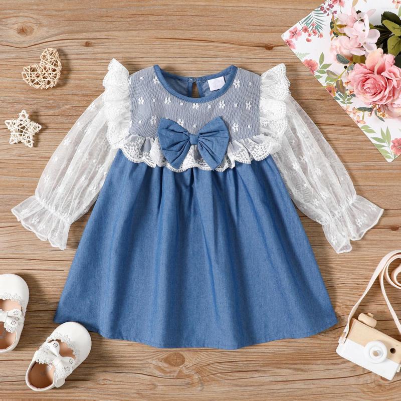 Girl Dresses Kids Girls Toddler Beach Long Sleeves Mesh Infant Princess Dress Cloths Short Sleeve, Blue 
Girl Dresses Kids Girls Toddler Beach Long Sleeves Mesh Infant Princess Dress Cloths Short Sleeve, Blue