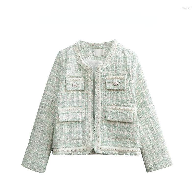 Women' Jackets Korean Elegant Ladies Autumn Winter Woolen Coats Women Single Breasted Outwear Coat Fashion Streetwear Tweed Jacket E269, Green
Women' Jackets Korean Elegant Ladies Autumn Winter Woolen Coats Women Single Breasted Outwear Coat Fashion Streetwear Tweed Jacket E269, Green