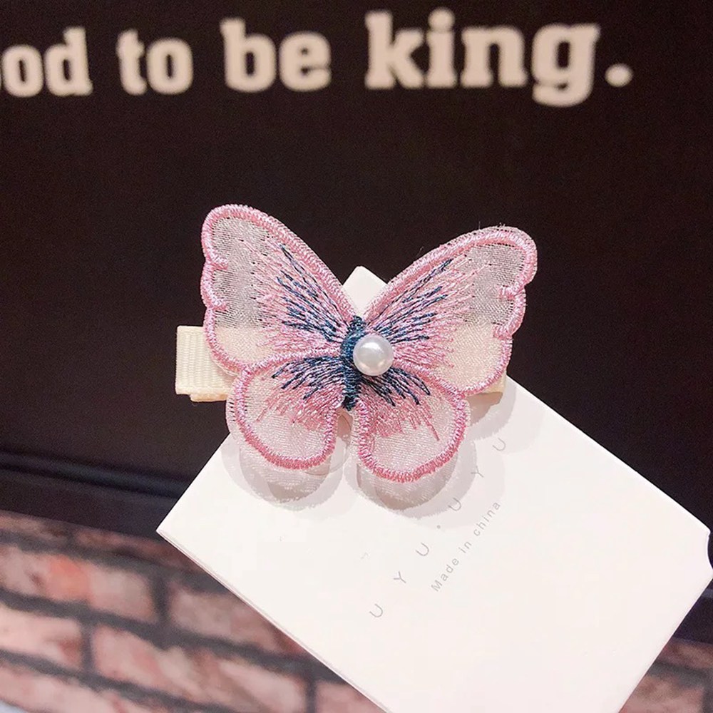 Candy Color Fashion Lace Butterfly Ribbon Hair Clips for Women Baby Girl Kids Barrette Wedding Hairpins Hair Accessories Hairclip Ornaments 1651