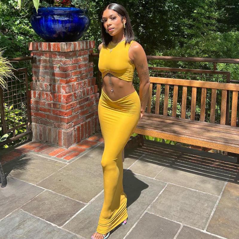 Work Dresses Women' Summer 2 Pieces Set Solid Color Sleeveless Round Neck Cropped Navel Short Tops Soft Abdominal Long Skirt, Blue
Work Dresses Women' Summer 2 Pieces Set Solid Color Sleeveless Round Neck Cropped Navel Short Tops Soft Abdominal Long Skirt, Blue