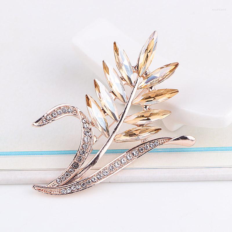 Brooches TODOX Women Fashion Champagne Color Crystal Plant Exquisite Flower Pins Wholesale Year Gift For Man
Brooches TODOX Women Fashion Champagne Color Crystal Plant Exquisite Flower Pins Wholesale Year Gift For Man