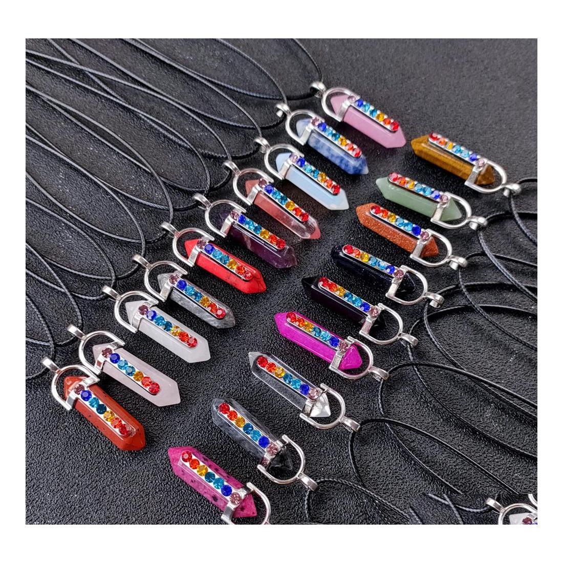 Pendant Necklaces Natural Stone Reiki Healing Hexagonal Necklace Opal Amethysts Quartz Pink Crystal Chakra Pendum Drop Delivery Jewe Dh4En
Pendant Necklaces Natural Stone Reiki Healing Hexagonal Necklace Opal Amethysts Quartz Pink Crystal Chakra Pendum Drop Delivery Jewe Dh4En