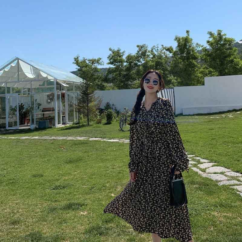 Casual Dresses Autumn And Winter Korean Version Floral Dress 2023 With A Base Over The Knee Mid-length, Photo color
Casual Dresses Autumn And Winter Korean Version Floral Dress 2023 With A Base Over The Knee Mid-length, Photo color
