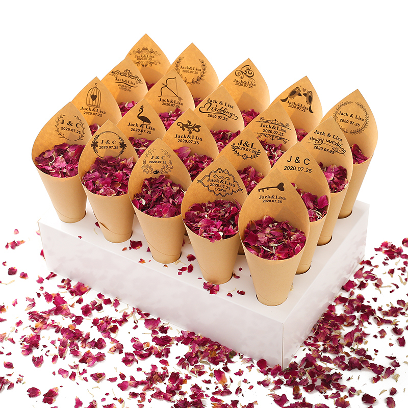 Banner Flags Confetti cone holder FEESTIGO natural confetti cones holder for wedding decoration White-Kraft confetti cones stand box tray 230217