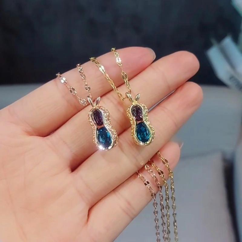 Pendant Necklaces Titanium Steel Color Invariable Lucky Peanut Necklace Women Net Red Collarbone Chain Neck Jewelry
Pendant Necklaces Titanium Steel Color Invariable Lucky Peanut Necklace Women Net Red Collarbone Chain Neck Jewelry