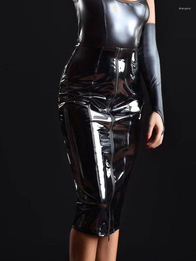 Skirts High Waist Sexy Faux Latex Women Shiny Patent Leather Midi Ladies PU Stretch Bodycon Party Skirt Clubwear Custom, Shiny leather top
Skirts High Waist Sexy Faux Latex Women Shiny Patent Leather Midi Ladies PU Stretch Bodycon Party Skirt Clubwear Custom, Shiny leather top