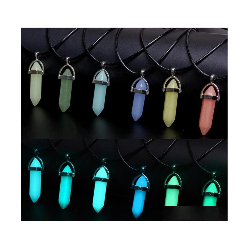 Pendant Necklaces Luminous Stone Necklace Hexagonal Column Men Women Natural Chalcedony Choker Glow In Dark Jewelry Gift Drop Delive Dh2D0
Pendant Necklaces Luminous Stone Necklace Hexagonal Column Men Women Natural Chalcedony Choker Glow In Dark Jewelry Gift Drop Delive Dh2D0