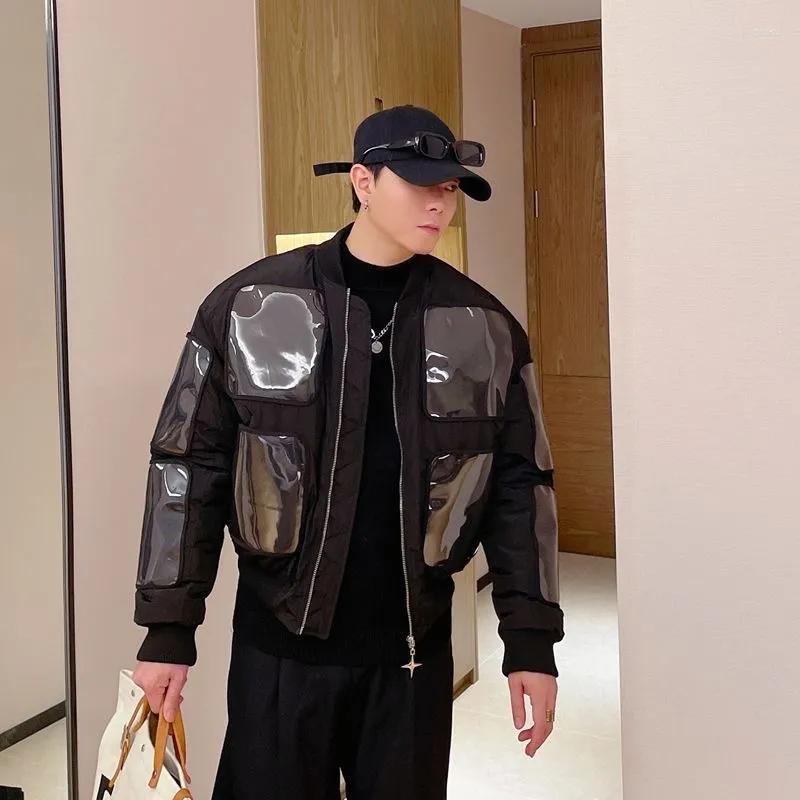 Men's Jackets PVC Clear Transparent Pocket Desgin Cool Bomber Jacket Man Boy's Music Festival Chic Guitar Show Stage Dance Rock Biker, Black
Men's Jackets PVC Clear Transparent Pocket Desgin Cool Bomber Jacket Man Boy's Music Festival Chic Guitar Show Stage Dance Rock Biker, Black