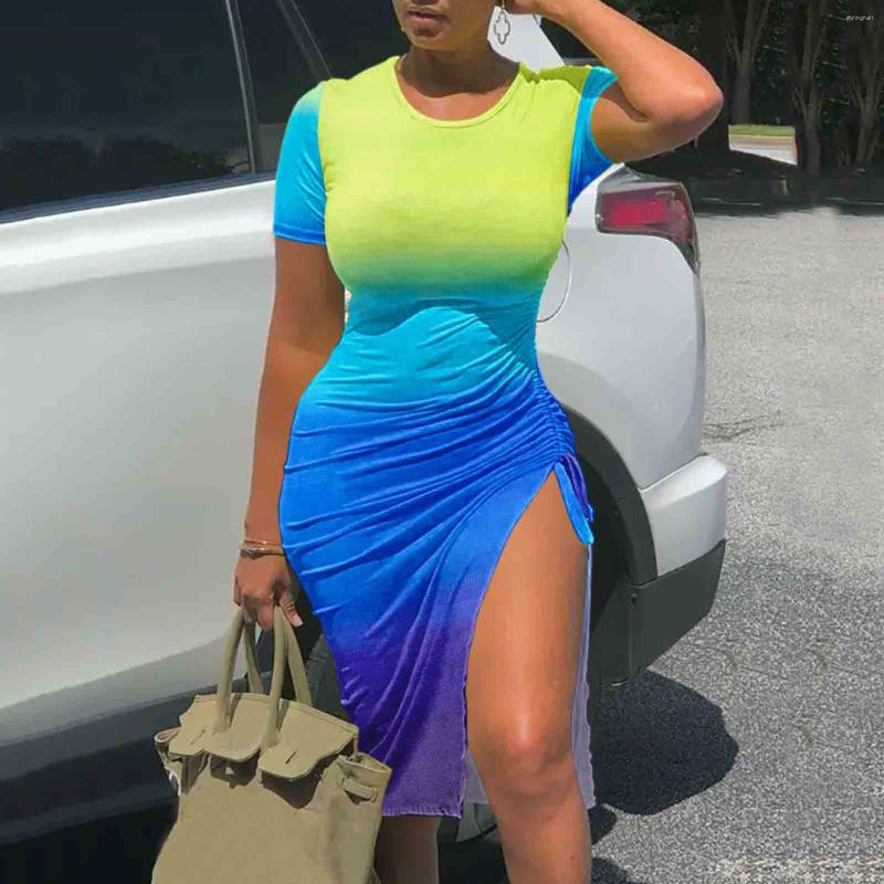 Party Dresses Gradient Split Sexy Dress For Women Elegant Summer Short Sleeve Bodycon Clubwear Casual Sundress Femme Robe, Blue
Party Dresses Gradient Split Sexy Dress For Women Elegant Summer Short Sleeve Bodycon Clubwear Casual Sundress Femme Robe, Blue