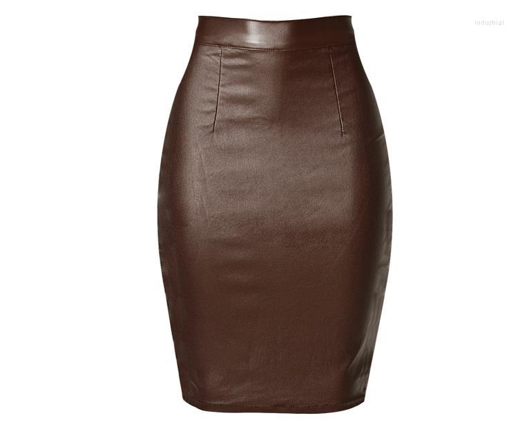 Skirts Women PU Faux Leather Midi Pencil Bodycon Punk Style Ladies Sexy Back Split Brown Tube Skirt Saia Femininas, Picture shown
Skirts Women PU Faux Leather Midi Pencil Bodycon Punk Style Ladies Sexy Back Split Brown Tube Skirt Saia Femininas, Picture shown