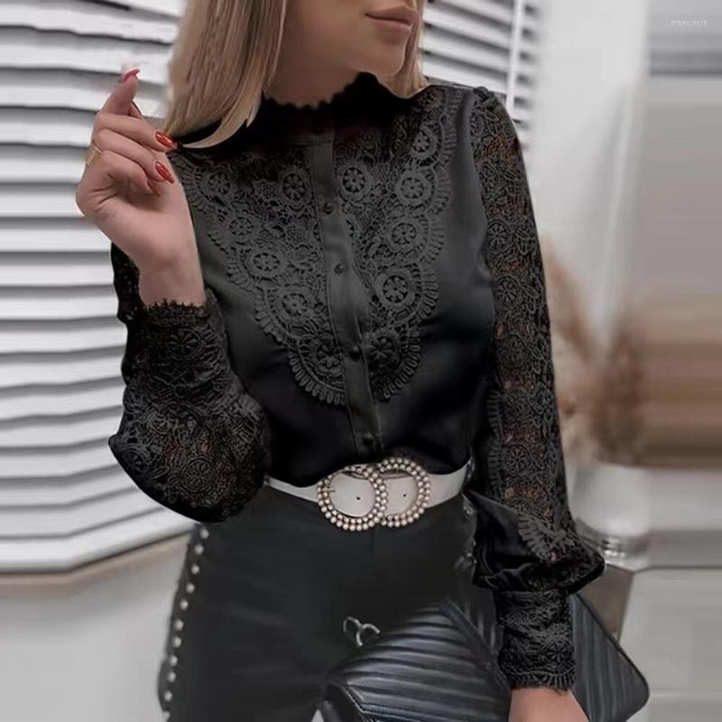 Women' Blouses Solid Lace Women' Shirt Hollowed-out Long Sleeved V-neck 2023 Spring And Summer Elegant Casual, Pink 
Women' Blouses Solid Lace Women' Shirt Hollowed-out Long Sleeved V-neck 2023 Spring And Summer Elegant Casual, Pink