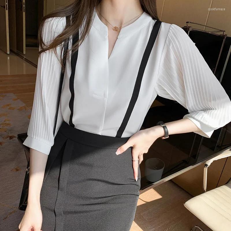 Women' Blouses Femme Top Summer Short Sleeve Blouse Women Blusas Mujer De Moda 2023 Fashion V-Neck White Chiffon Shirt Tops
Women' Blouses Femme Top Summer Short Sleeve Blouse Women Blusas Mujer De Moda 2023 Fashion V-Neck White Chiffon Shirt Tops