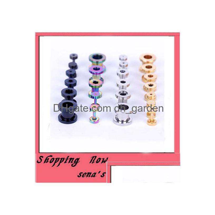Plugs Tunnels Mix 210Mm 8 Size 4 Color Stainless Steel Flesh Tunnel Ear Plug Body Piercing Drop Delivery Jewelry Dhgarden Dhf3L
Plugs Tunnels Mix 210Mm 8 Size 4 Color Stainless Steel Flesh Tunnel Ear Plug Body Piercing Drop Delivery Jewelry Dhgarden Dhf3L