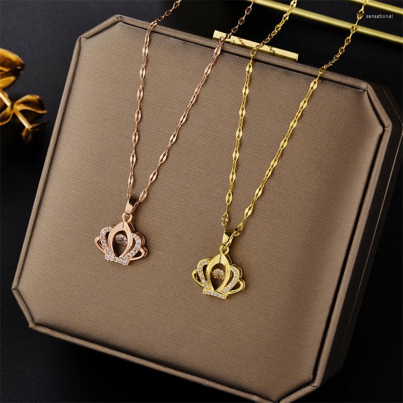Pendant Necklaces Sweet Romantic Beating Heart Crown Stainless Steel For Women Korean Fashion Female Daily Wear Sexy Neck Chain
Pendant Necklaces Sweet Romantic Beating Heart Crown Stainless Steel For Women Korean Fashion Female Daily Wear Sexy Neck Chain