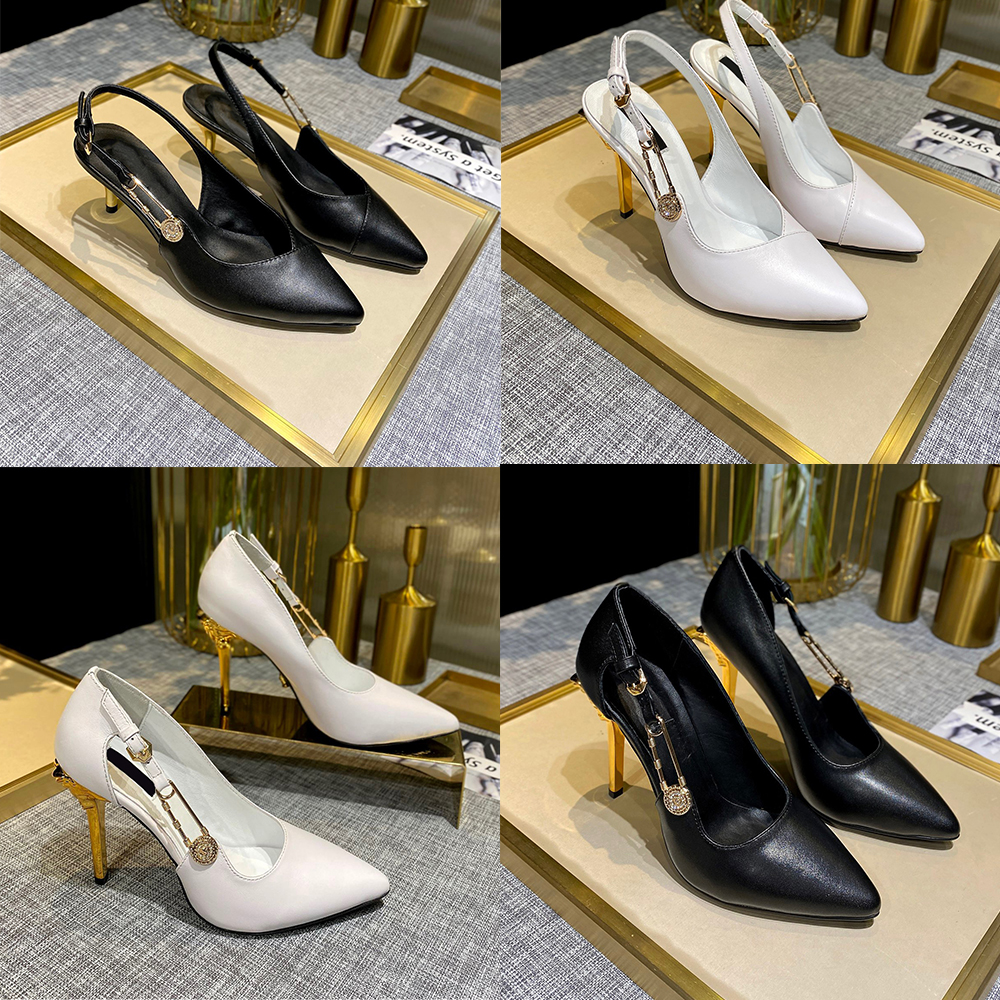 Dress shoes cattlehide for womens designer stiletto heel Pointed toes pumps classic Fashion Cashmere Leather Metal heel women Shoe 35-42 with box 9.5cm
Dress shoes cattlehide for womens designer stiletto heel Pointed toes pumps classic Fashion Cashmere Leather Metal heel women Shoe 35-42 with box 9.5cm