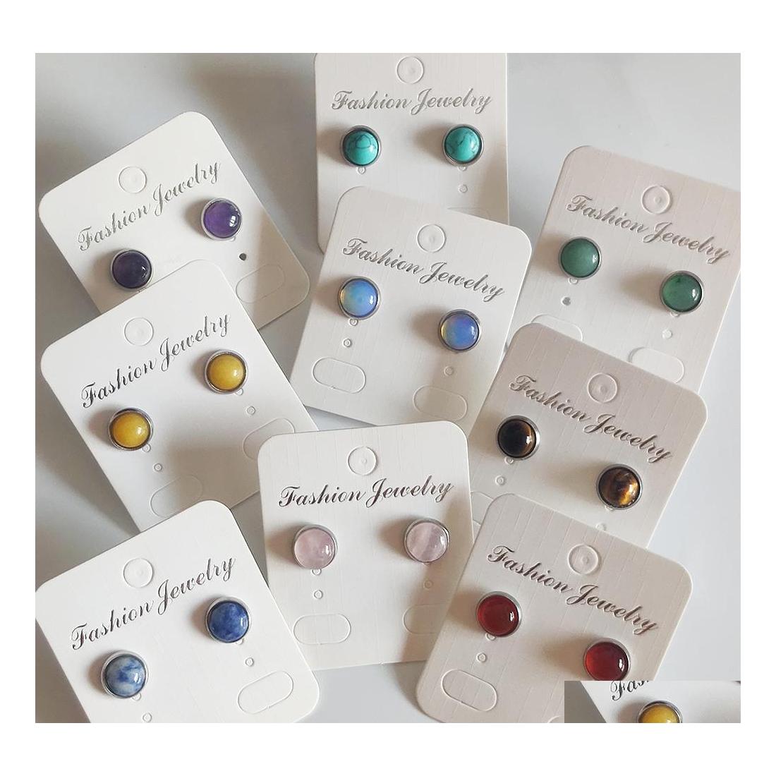 Stud 8Mm 10Mm 12Mm Natural Stone Stainless Steel Earring Tiger Eye Opal Amethyst Rose Quartz Earrings For Women Girl Jewelry Drop Del Dh2Ei
Stud 8Mm 10Mm 12Mm Natural Stone Stainless Steel Earring Tiger Eye Opal Amethyst Rose Quartz Earrings For Women Girl Jewelry Drop Del Dh2Ei
