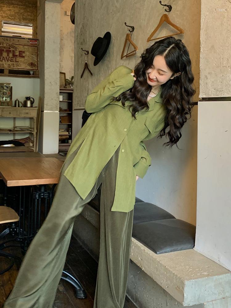 Women' Blouses Shirts Women Plain Colors Long Sleeve Tops Womens Casual Simple Spring Summer Chic Fashion Loose Clothing Streerwear, Green
Women' Blouses Shirts Women Plain Colors Long Sleeve Tops Womens Casual Simple Spring Summer Chic Fashion Loose Clothing Streerwear, Green