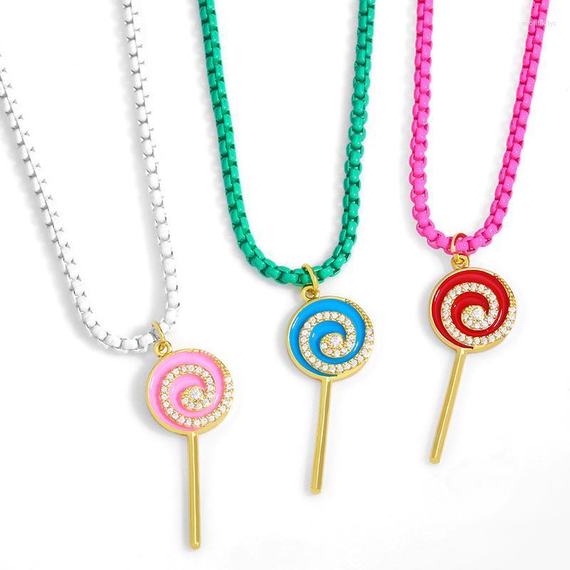 Pendant Necklaces Copper Chain CZ Lollipop Necklace Crystal Colorful For Women Cute Girls Jewelry Gift Nkev99Pendant Morr22
Pendant Necklaces Copper Chain CZ Lollipop Necklace Crystal Colorful For Women Cute Girls Jewelry Gift Nkev99Pendant Morr22
