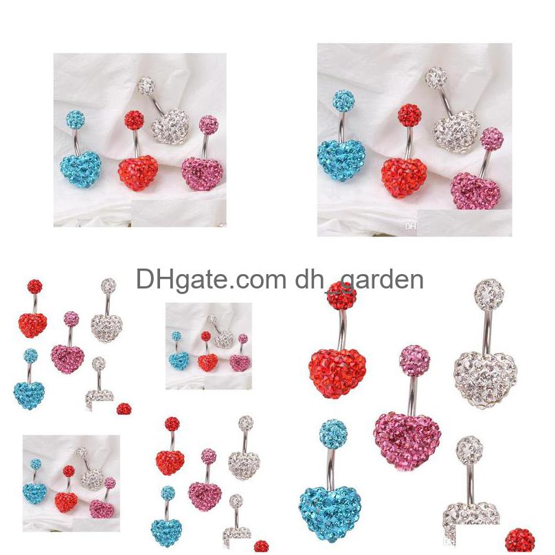 Navel Bell Button Rings 316 Stainless Steel Ring Belly Dance Body Jewelry Piercing Crystal Double Peach Heart Drop Delivery Dhgarden Dhomo
Navel Bell Button Rings 316 Stainless Steel Ring Belly Dance Body Jewelry Piercing Crystal Double Peach Heart Drop Delivery Dhgarden Dhomo