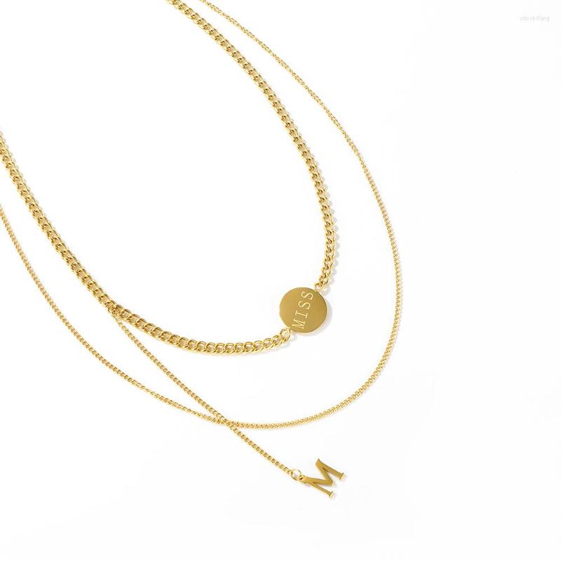 Chains Yo Women Double Round Geometric Pendant Necklace Stainless Steel Gold Color Jewelry Gift
Chains Yo Women Double Round Geometric Pendant Necklace Stainless Steel Gold Color Jewelry Gift