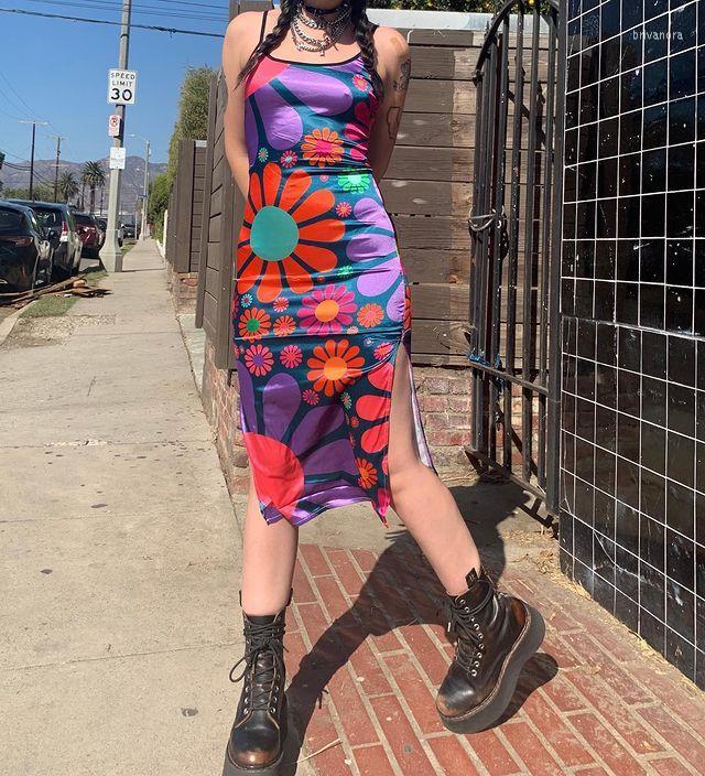 Casual Dresses Fashion Women Slip Dress Floral Print Spaghetti Strap Bodycon Braces Skirt With Slit Summer For Ladies Purple Skinny -XL
Casual Dresses Fashion Women Slip Dress Floral Print Spaghetti Strap Bodycon Braces Skirt With Slit Summer For Ladies Purple Skinny -XL