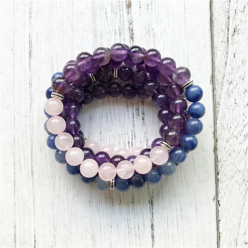 Strand 108 Mala Healing Bracelet Higer Quarty Purple Quartz 3 Colors Yoga Jewelry 5 Laps Bracelets Beads Necklace
Strand 108 Mala Healing Bracelet Higer Quarty Purple Quartz 3 Colors Yoga Jewelry 5 Laps Bracelets Beads Necklace