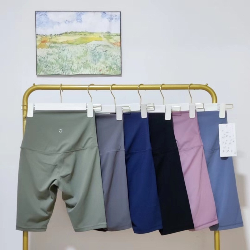 Yoga lu00 Allgn "(inner length 6") nude skin-friendly breathable sweat-wicking women's sports high-waist tights shorts, Black 
Yoga lu00 Allgn "(inner length 6") nude skin-friendly breathable sweat-wicking women's sports high-waist tights shorts, Black